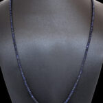 Blue Sapphire Gemstone Faceted Bead Necklace NP-1483