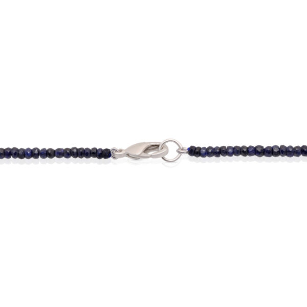 Blue Sapphire Gemstone Faceted Bead Necklace NP-1483