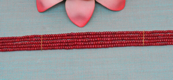 5 Rows Of Ruby Gemstone Choker Styled Necklace NP-1486