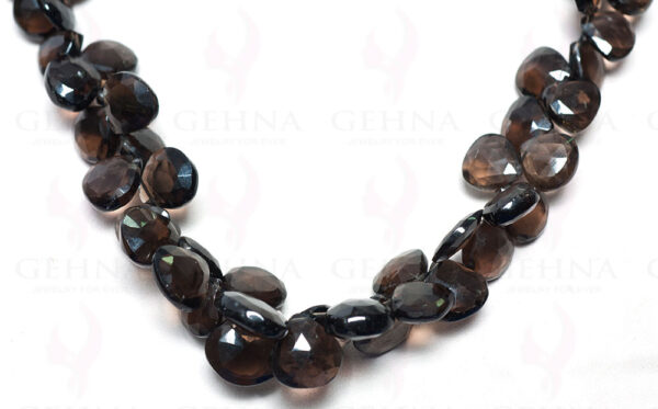 Smoky Gemstone Tabeez Shaped Bead Necklace NS-1486