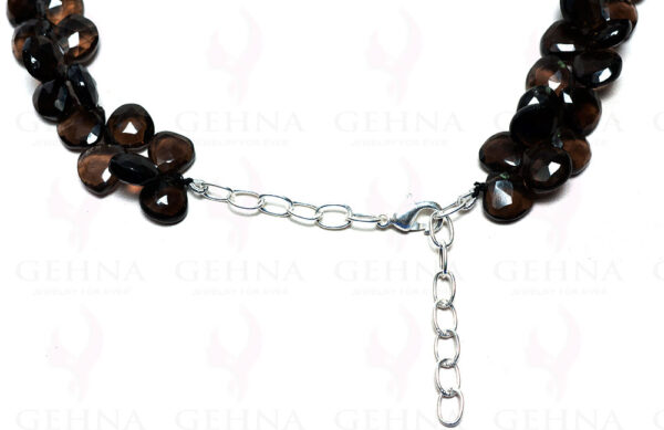 Smoky Gemstone Tabeez Shaped Bead Necklace NS-1486