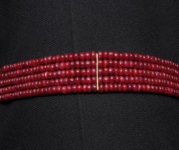 5 Rows Of Ruby Gemstone Choker Styled Necklace NP-1486