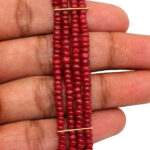 5 Rows Of Ruby Gemstone Choker Styled Necklace NP-1486