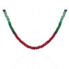 Ruby Emerald Sapphire Gemstone Faceted Bead Necklace NP-1487