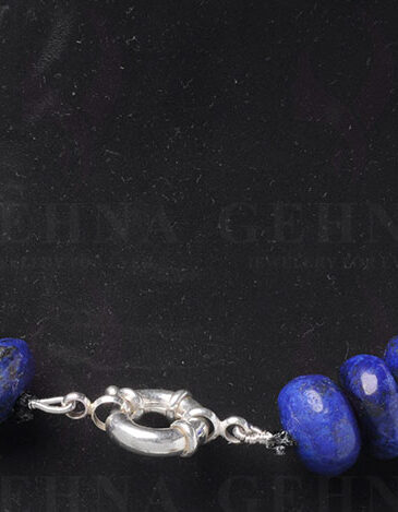 27″ Inches of Lapis Lazuli Gemstone Cabochon Bead Necklace NS-1487
