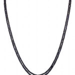 2 Rows Of Blue Sapphire Gemstone Faceted Bead Necklace NP-1489