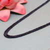 2 Rows Of Blue Sapphire Gemstone Faceted Bead Necklace NP-1489