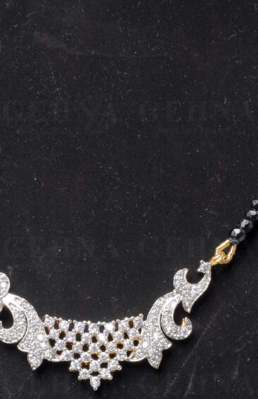 Black Onyx Gemstone Round Beads Necklace With Earrings & Pendant Set NS-1490