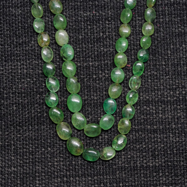 Emerald Gemstone Oval Bead Necklace NP-1490