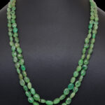 Emerald Gemstone Oval Bead Necklace NP-1490