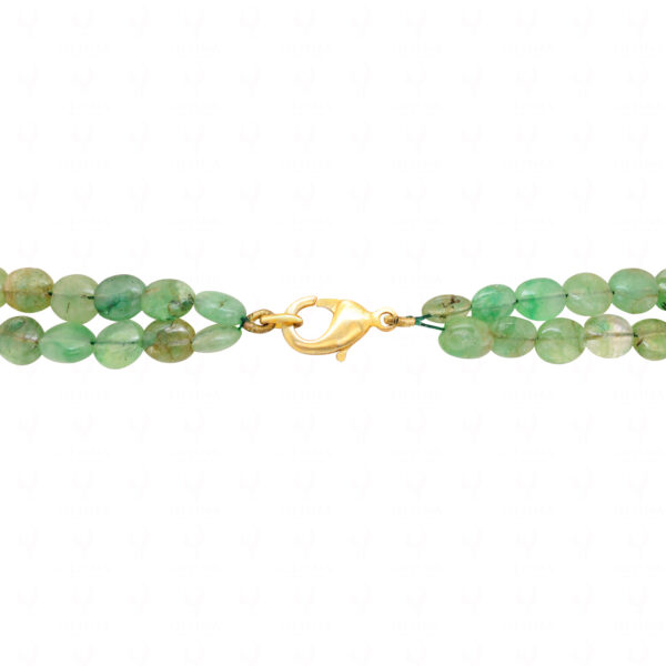 Emerald Gemstone Oval Bead Necklace NP-1490