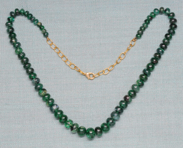 Emerald Gemstone Ball Shape Bead Necklace NP-1491