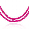 2 Rows Fine Quality Ruby Gemstone Bead Necklace For Women NP-1494
