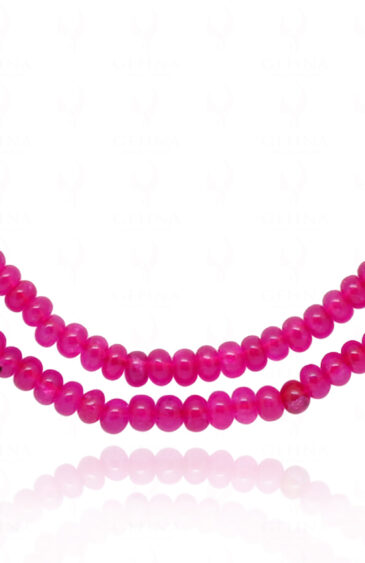 2 Rows Fine Quality Ruby Gemstone Bead Necklace For Women NP-1494