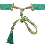 5 Rows Of Beautiful Emerald Gemstone Faceted Bead Necklace For Women NP-1496