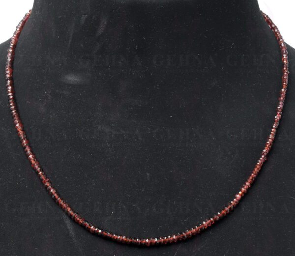 Mozambique Garnet Gemstone Faceted Bead Necklace NS-1497