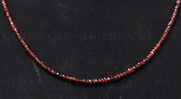 Mozambique Garnet Gemstone Faceted Bead Necklace NS-1497