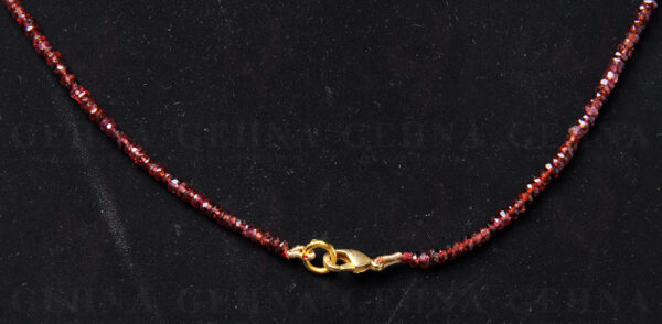 Mozambique Garnet Gemstone Faceted Bead Necklace NS-1497