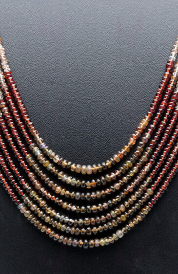 7 Rows of Multi Color Spinel Gemstone Bead Necklace NS-1506