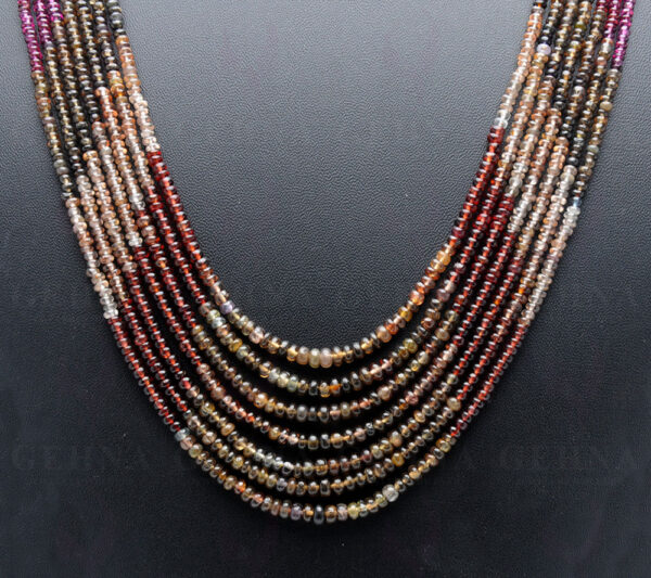 7 Rows of Multi Color Spinel Gemstone Bead Necklace NS-1506