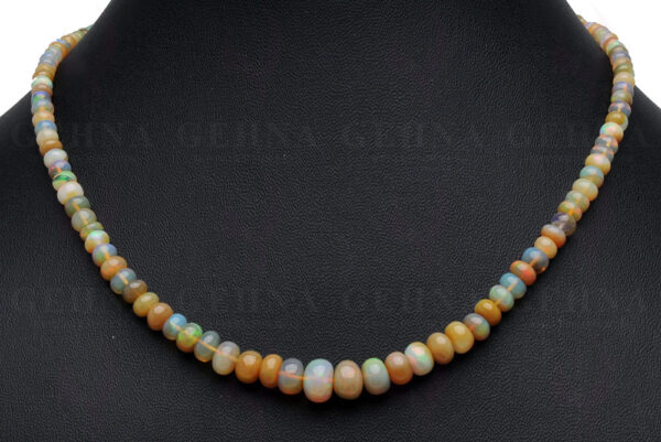 16" Inches of Multicolor Fire Opal Gemstone Bead Necklace NS-1508