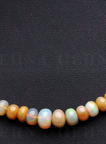 16″ Inches of Multicolor Fire Opal Gemstone Bead Necklace NS-1508