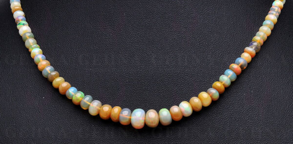 16" Inches of Multicolor Fire Opal Gemstone Bead Necklace NS-1508