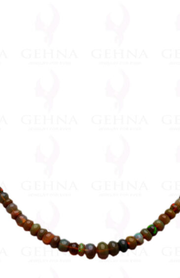 19″ Inches Fire Opal Gemstone Bead Necklace NS-1510
