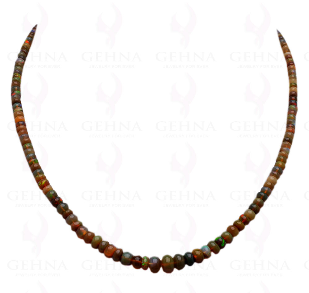 19" Inches Fire Opal Gemstone Bead Necklace NS-1510