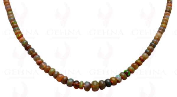 19" Inches Fire Opal Gemstone Bead Necklace NS-1510
