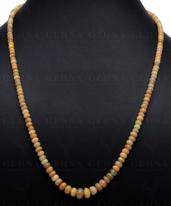 22" Inches Fire Opal Gemstone Bead Necklace NS-1512