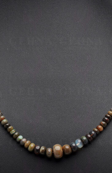 19″ Inches of Multicolor Fire Opal Gemstone Beaded Necklace NS-1514