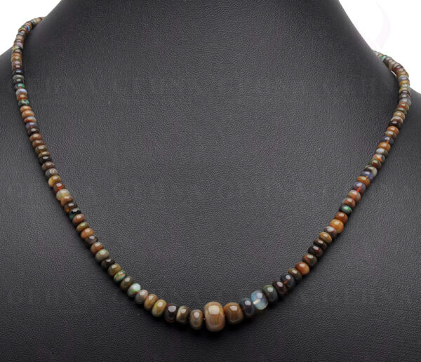 19" Inches of Multicolor Fire Opal Gemstone Beaded Necklace NS-1514