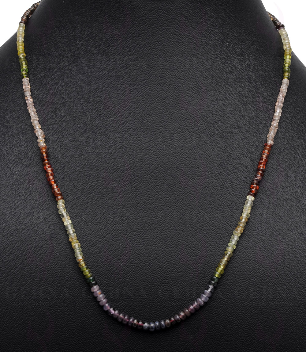 Multi Color Spinel Gemstone Bead Necklace NS-1515