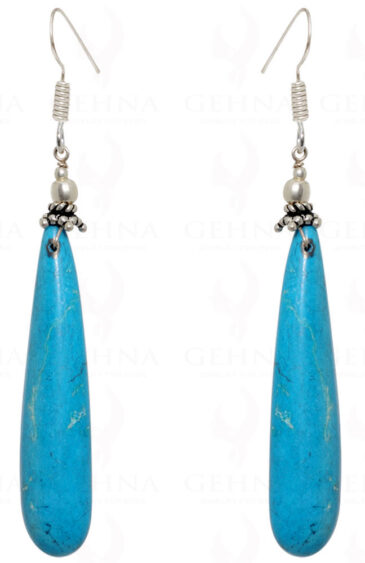 Turquoise Gemstone Earrings In .925 Sterling Silver ES-1517