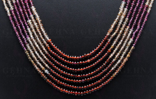 7 Rows of Multicolor Spinel gemstone Bead Necklace NS-1517