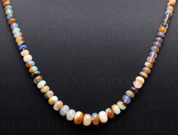 22" Inches of Fire Opal Gemstone Bead Necklace NS-1519