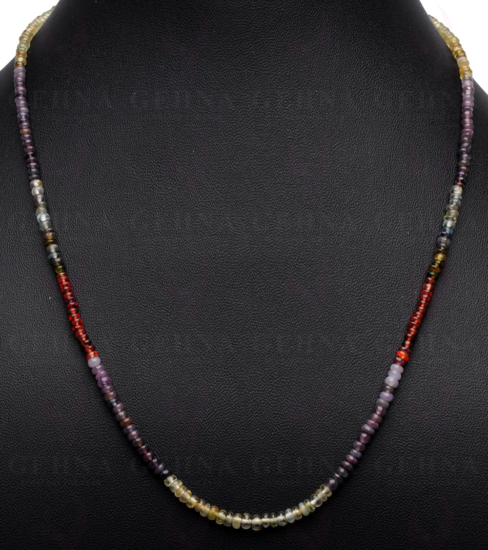 19" Inches of Multi Color Spinel Gemstone Bead Necklace NS-1520