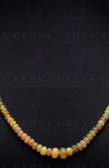 18″ Inches Fire Opal Gemstone Bead Necklace NS-1521