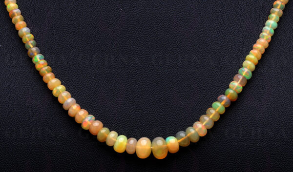 18" Inches Fire Opal Gemstone Bead Necklace NS-1521