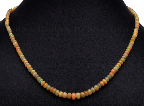 18" Inches Fire Opal Gemstone Beaded Necklace NS-1525