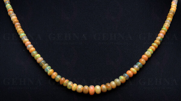 18" Inches Fire Opal Gemstone Beaded Necklace NS-1525