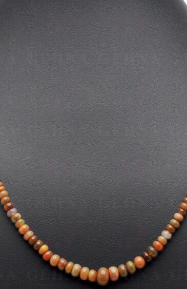 22″ Inches Fire Opal Gemstone Bead Necklace NS-1527