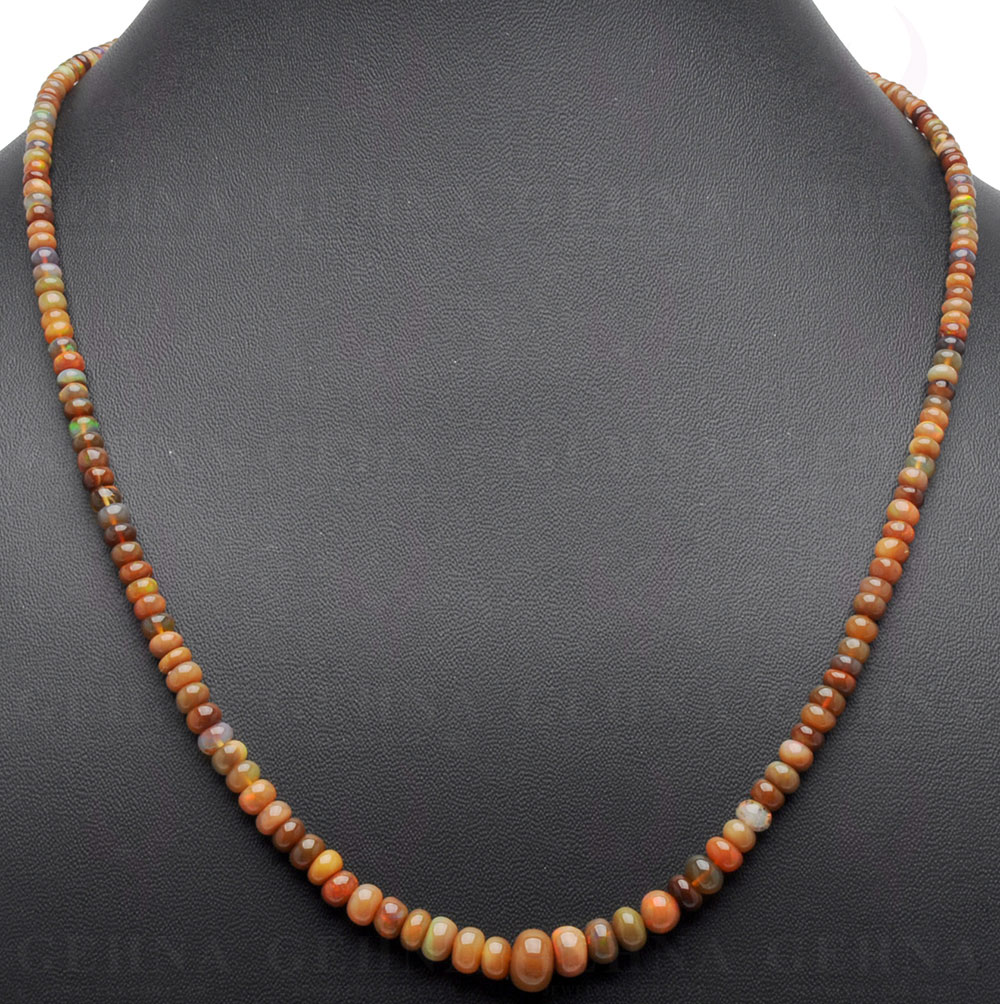 22" Inches Fire Opal Gemstone Bead Necklace NS-1527