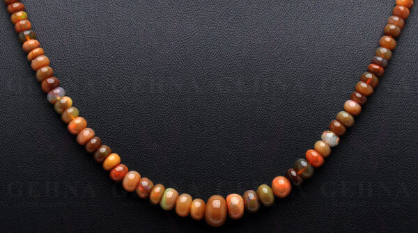 22" Inches Fire Opal Gemstone Bead Necklace NS-1527