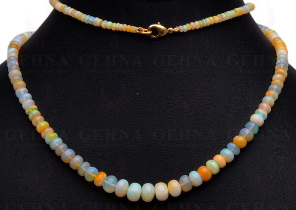 28" Inches Fire Opal Gemstone Bead Necklace NS-1528