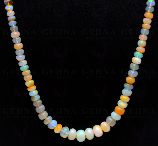 28" Inches Fire Opal Gemstone Bead Necklace NS-1528