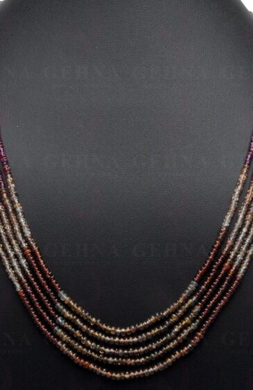 5 Rows of Multi Color Spinel Gemstone Bead Necklace NS-1531