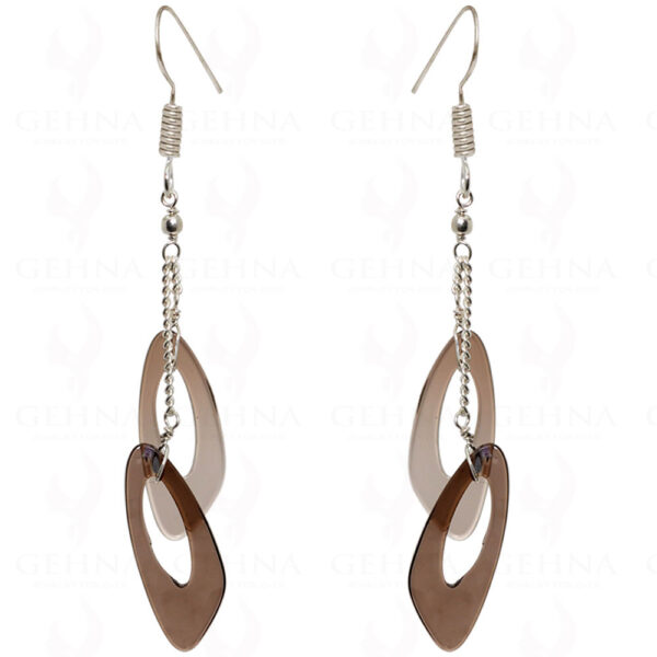 Smoky Quartz Natural Gemstone Earrings In .925 Sterling Silver ES-1533