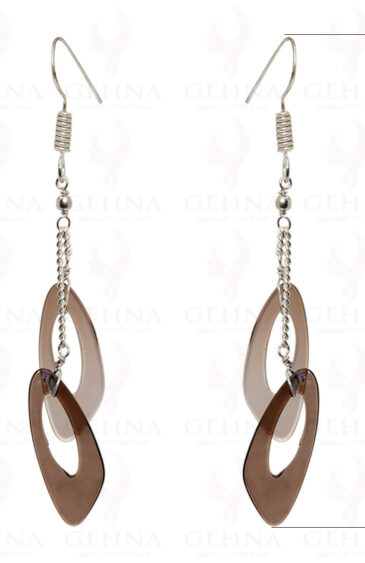 Smoky Quartz Natural Gemstone Earrings In .925 Sterling Silver ES-1533